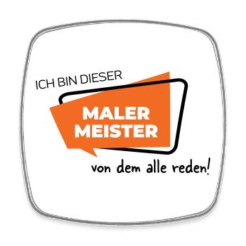 Malermeister - Viereckiger Kühlschrankmagnet - Weiß - Vorne