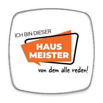 Hausmeister - Viereckiger Kühlschrankmagnet - Weiß - Vorne