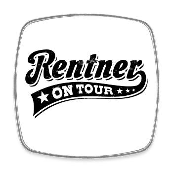 Rentner on Tour - Ruhestand - Pension - Viereckiger Kühlschrankmagnet - Weiß - Vorne