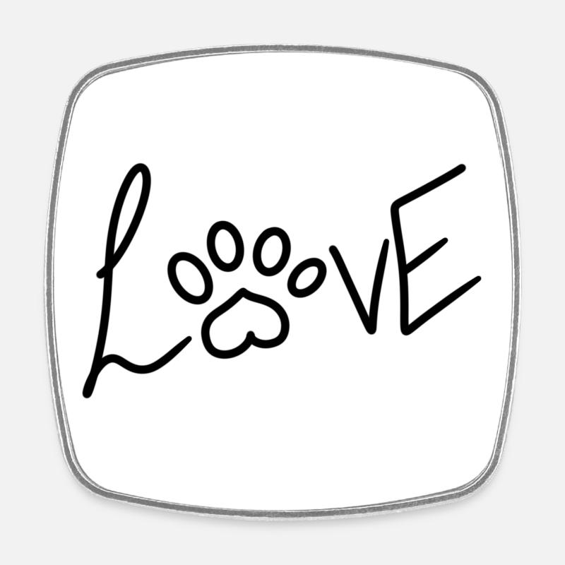 Love - Square fridge magnet - white