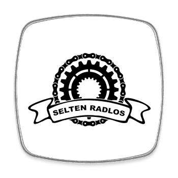selten radlos fahrradkette radfahr geschenk sport - Viereckiger Kühlschrankmagnet - Weiß - Vorne