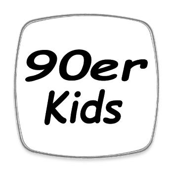 90er Kids - Viereckiger Kühlschrankmagnet - Weiß - Vorne