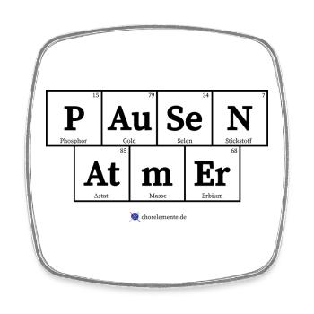 Pausen Atmer (helle Stoffe) - Viereckiger Kühlschrankmagnet - Weiß - Vorne