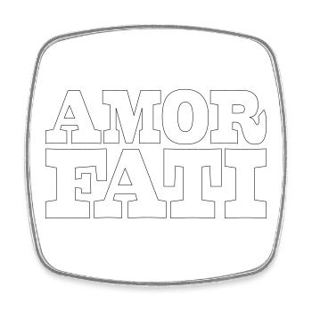 43 AMOR FATI - Viereckiger Kühlschrankmagnet - Weiß - Vorne