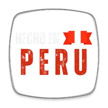 Made in Peru, Peruvian pride - Square fridge magnet - white - Front