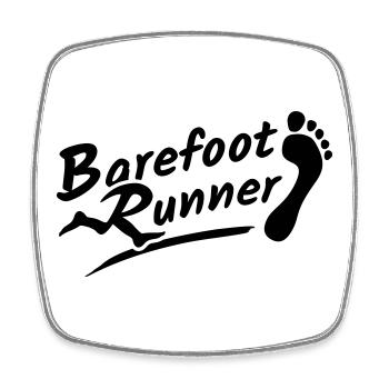 barefoot runner barefoot runner 2025 1-arbig - Square fridge magnet - white - Front