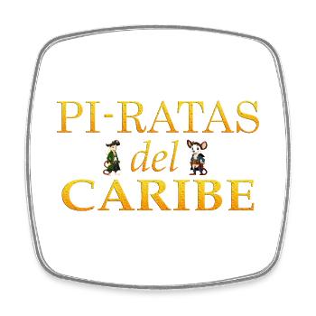 Pyrats des Caraïbes - Magnet carré - blanc - Devant