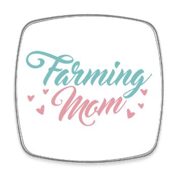 Bäuerin Mama - Viereckiger Kühlschrankmagnet - Weiß - Vorne