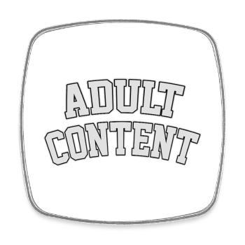 Adult Content - Humor Text - Square fridge magnet - white - Front