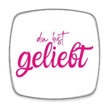 Du bist geliebt - Viereckiger Kühlschrankmagnet - Weiß - Vorne