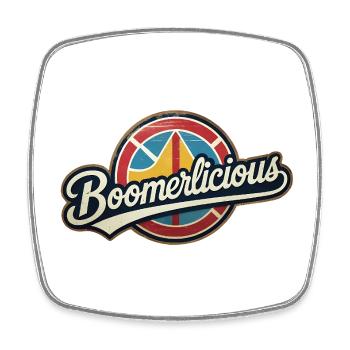 Boomerlicious - Square fridge magnet - white - Front