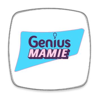 Genius Granny - Square fridge magnet - white - Front