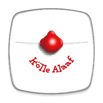 Clown's Nose – Kölle Alaaf - Square fridge magnet - white - Front