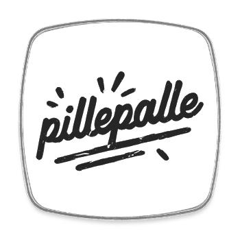 Pillepalle - Viereckiger Kühlschrankmagnet - Weiß - Vorne
