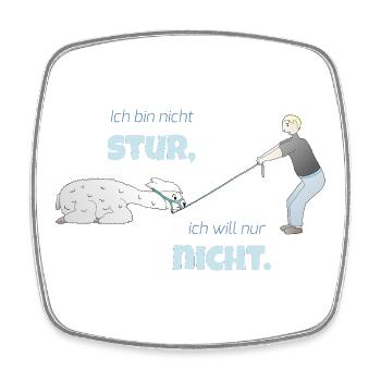 Lustiges Alpaka - Viereckiger Kühlschrankmagnet - Weiß - Vorne