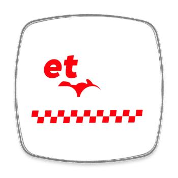 Et boom - Magnet carré - blanc - Devant