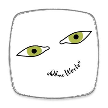 Ein lächelndes Gesicht das deine Sorgen vertreibt - Viereckiger Kühlschrankmagnet - Weiß - Vorne