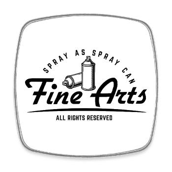 Spray sous forme de bombe aérosol - Fine Arts - Magnet carré - blanc - Devant