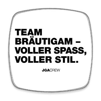 Bachelor party: Team Bräutigam (bachelor party) - Square fridge magnet - white - Front