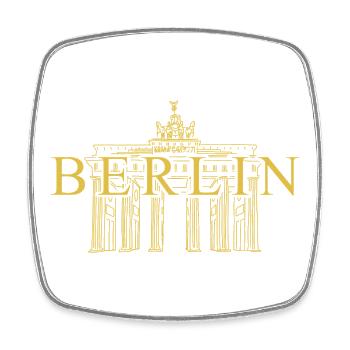 Brandenburger Tor in Berlin, Zeichnung Deutschland - Viereckiger Kühlschrankmagnet - Weiß - Vorne