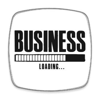 Business Loading Online Business Affiliate - Square fridge magnet - white - Front
