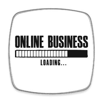 Online Business Loading Online Business Affiliate - Square fridge magnet - white - Front
