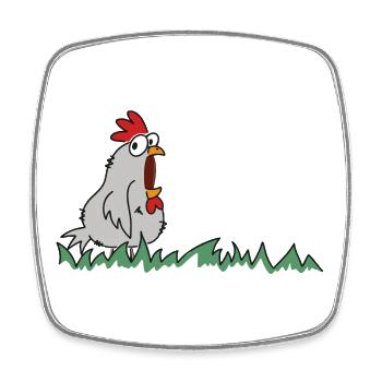 wüde henn Hendl this lustig huhn henne - Viereckiger Kühlschrankmagnet - Weiß - Vorne