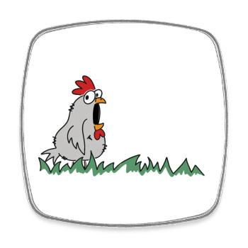 Farm Diva Chicken Hen - Square fridge magnet - white - Front