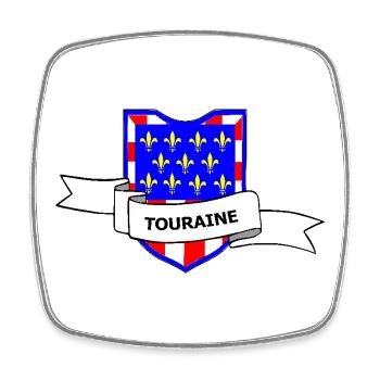 Touraine - Magnet carré - blanc - Devant