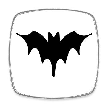Bat Halloween Art 3 - Square fridge magnet - white - Front