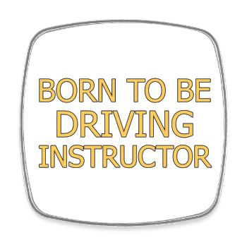 Driving Instructor Born To Be Drive Tutor - Viereckiger Kühlschrankmagnet - Weiß - Vorne
