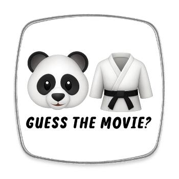 Errate den Film Lustig Humorvoll - Viereckiger Kühlschrankmagnet - Weiß - Vorne