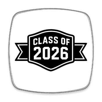 Class of 2026 - Viereckiger Kühlschrankmagnet - Weiß - Vorne