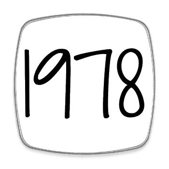 1978 Jubiläum 1978 1978 wurden Legenden geboren - Viereckiger Kühlschrankmagnet - Weiß - Vorne