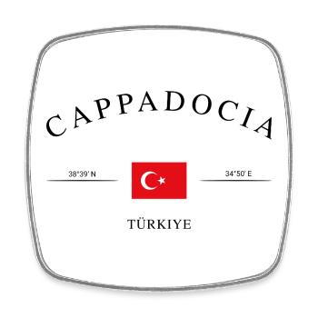 Cappadocia Türkei – Urlaub Souvenir & Geschenk - Viereckiger Kühlschrankmagnet - Weiß - Vorne