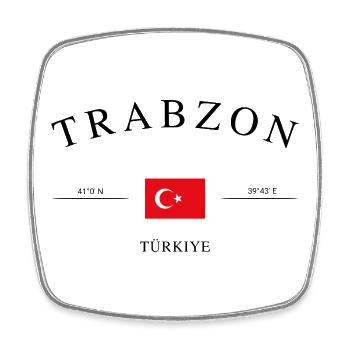 Trabzon Turquie – Souvenir et cadeau de vacances - Magnet carré - blanc - Devant