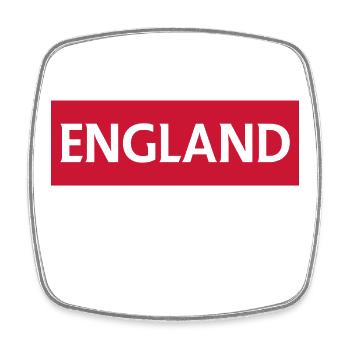 England Halifax Vintage Abzeichen Design - Viereckiger Kühlschrankmagnet - Weiß - Vorne