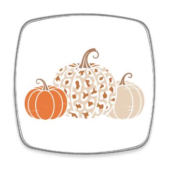 Citrouilles pour Halloween - Magnet carré - blanc - Devant