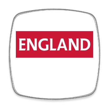 England Preston Logo-Design - Viereckiger Kühlschrankmagnet - Weiß - Vorne