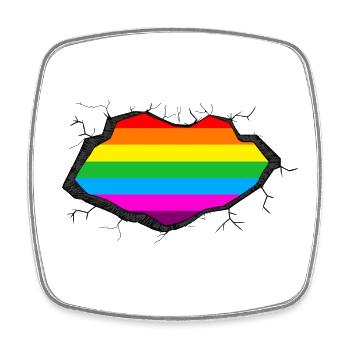 Arc-en-ciel en moi - Magnet carré - blanc - Devant