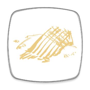 Abstract - Square fridge magnet - white - Front