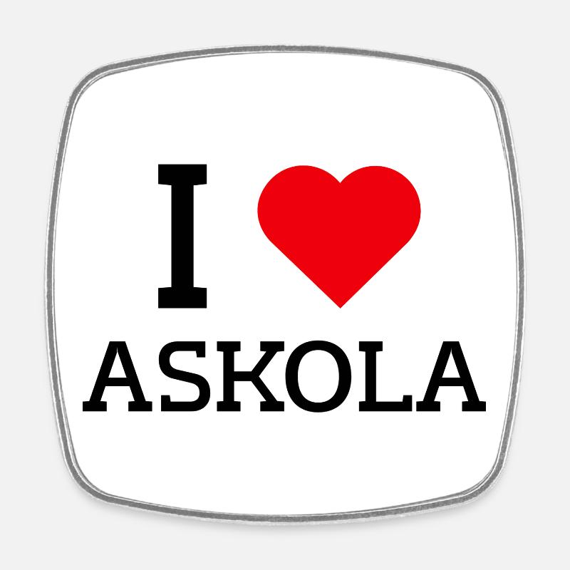 J’adore Askola - Magnet carré - blanc
