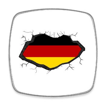 Drapeau de l’Allemagne - Magnet carré - blanc - Devant