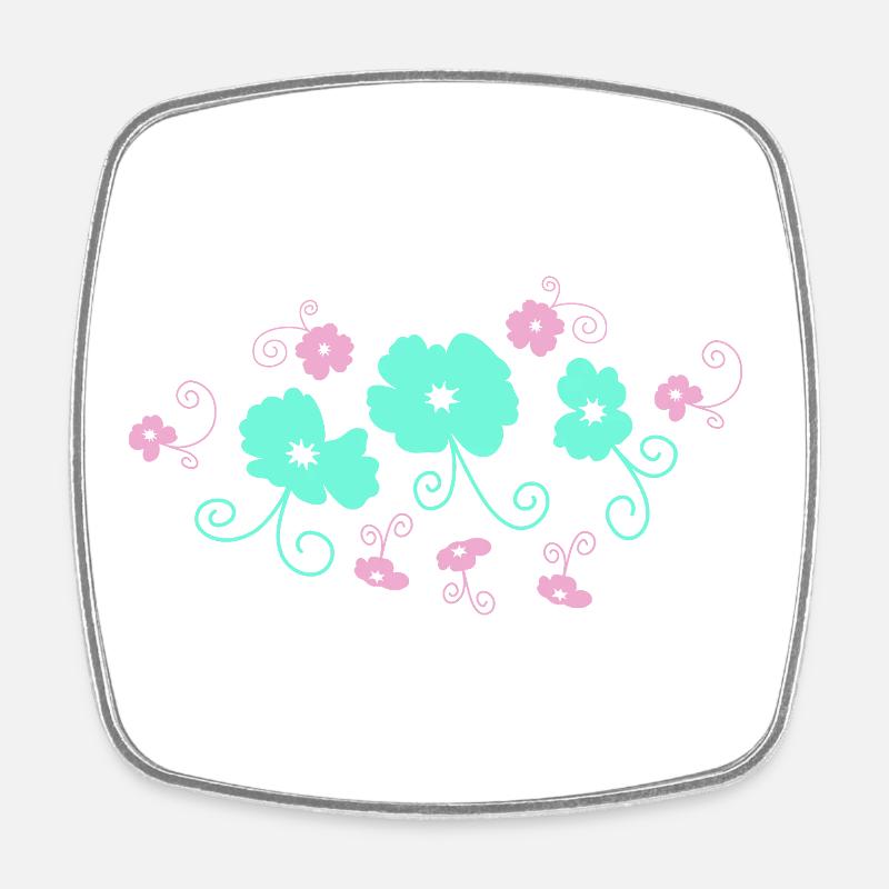 La magie des fleurs de pastel - Magnet carré - blanc