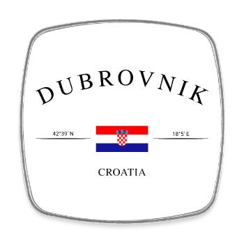 Dubrovnik Croatia – Holiday Souvenir & Gift - Square fridge magnet - white - Front