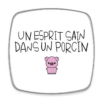 Pig Piglet Pig Cute Humor Funny Phrase - Square fridge magnet - white - Front