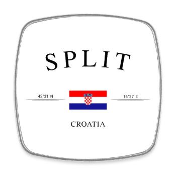 Split Croatia – Holiday Souvenir & Gift - Square fridge magnet - white - Front