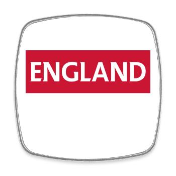 England to Die Flag Graphic T-Shirt - Square fridge magnet - white - Front