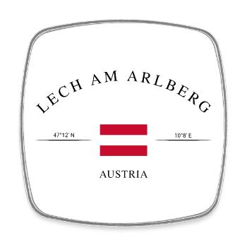 Lech am Arlberg Autriche souvenir de vacances - Magnet carré - blanc - Devant
