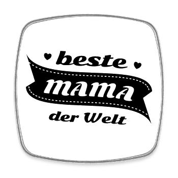 Die beste Mama der Welt - Viereckiger Kühlschrankmagnet - Weiß - Vorne
